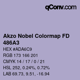 Color code: Akzo Nobel Colormap FD - 486A3 | qconv.com