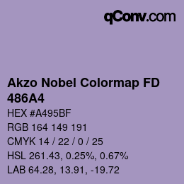 Color code: Akzo Nobel Colormap FD - 486A4 | qconv.com