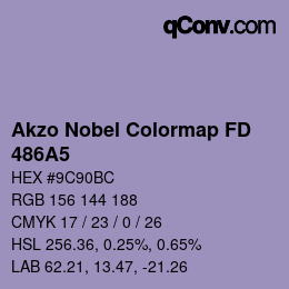 Code couleur: Akzo Nobel Colormap FD - 486A5 | qconv.com