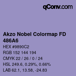 Color code: Akzo Nobel Colormap FD - 486A6 | qconv.com