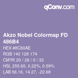 Code couleur: Akzo Nobel Colormap FD - 486B4 | qconv.com