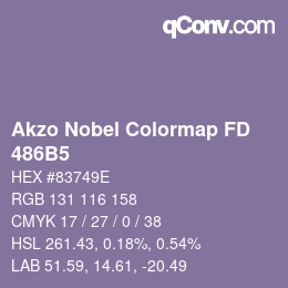 Farbcode: Akzo Nobel Colormap FD - 486B5 | qconv.com