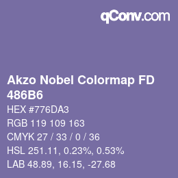Código de color: Akzo Nobel Colormap FD - 486B6 | qconv.com