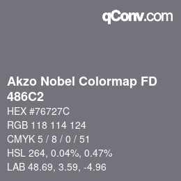 Código de color: Akzo Nobel Colormap FD - 486C2 | qconv.com