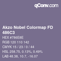 Color code: Akzo Nobel Colormap FD - 486C3 | qconv.com