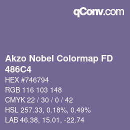 Color code: Akzo Nobel Colormap FD - 486C4 | qconv.com
