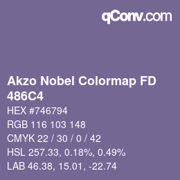 Código de color: Akzo Nobel Colormap FD - 486C4 | qconv.com