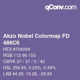 Color code: Akzo Nobel Colormap FD - 486C6 | qconv.com