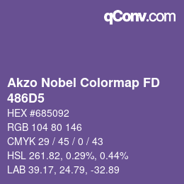 Color code: Akzo Nobel Colormap FD - 486D5 | qconv.com