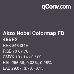 Code couleur: Akzo Nobel Colormap FD - 486E2 | qconv.com