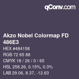 Code couleur: Akzo Nobel Colormap FD - 486E3 | qconv.com
