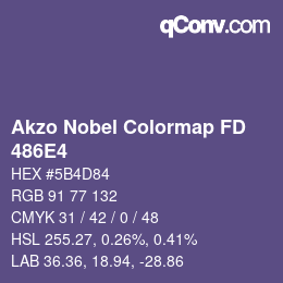 Color code: Akzo Nobel Colormap FD - 486E4 | qconv.com