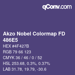 Código de color: Akzo Nobel Colormap FD - 486E5 | qconv.com