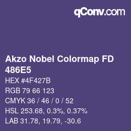 Code couleur: Akzo Nobel Colormap FD - 486E5 | qconv.com