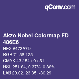 Farbcode: Akzo Nobel Colormap FD - 486E6 | qconv.com