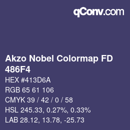 Color code: Akzo Nobel Colormap FD - 486F4 | qconv.com