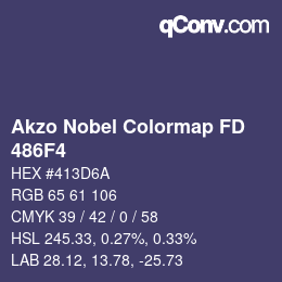 Código de color: Akzo Nobel Colormap FD - 486F4 | qconv.com