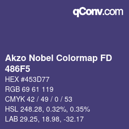 Color code: Akzo Nobel Colormap FD - 486F5 | qconv.com