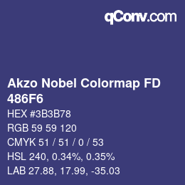 Farbcode: Akzo Nobel Colormap FD - 486F6 | qconv.com