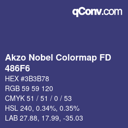 カラーコード: Akzo Nobel Colormap FD - 486F6 | qconv.com