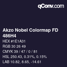 Color code: Akzo Nobel Colormap FD - 486H4 | qconv.com