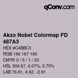 カラーコード: Akzo Nobel Colormap FD - 487A3 | qconv.com
