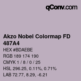 Color code: Akzo Nobel Colormap FD - 487A4 | qconv.com