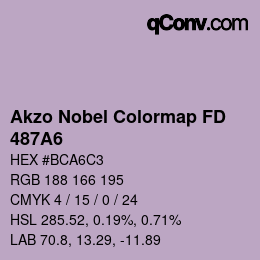 Color code: Akzo Nobel Colormap FD - 487A6 | qconv.com