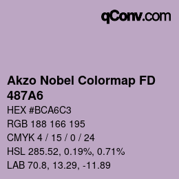 カラーコード: Akzo Nobel Colormap FD - 487A6 | qconv.com