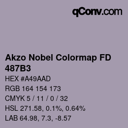 Color code: Akzo Nobel Colormap FD - 487B3 | qconv.com