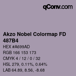 カラーコード: Akzo Nobel Colormap FD - 487B4 | qconv.com