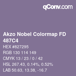 Code couleur: Akzo Nobel Colormap FD - 487C4 | qconv.com