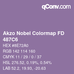 Color code: Akzo Nobel Colormap FD - 487C6 | qconv.com