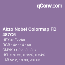 カラーコード: Akzo Nobel Colormap FD - 487C6 | qconv.com
