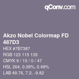 Color code: Akzo Nobel Colormap FD - 487D3 | qconv.com
