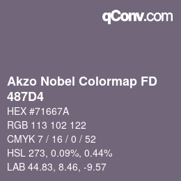 Color code: Akzo Nobel Colormap FD - 487D4 | qconv.com