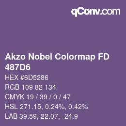 Farbcode: Akzo Nobel Colormap FD - 487D6 | qconv.com