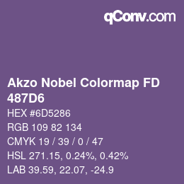 Color code: Akzo Nobel Colormap FD - 487D6 | qconv.com