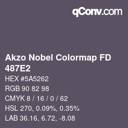 Código de color: Akzo Nobel Colormap FD - 487E2 | qconv.com