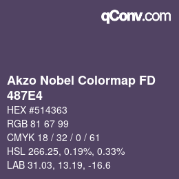 Color code: Akzo Nobel Colormap FD - 487E4 | qconv.com
