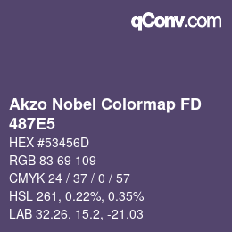 Color code: Akzo Nobel Colormap FD - 487E5 | qconv.com