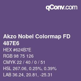 Code couleur: Akzo Nobel Colormap FD - 487E6 | qconv.com