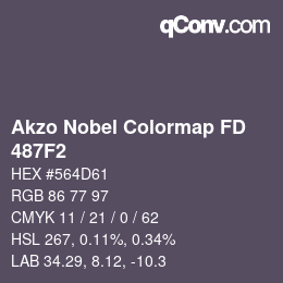 Color code: Akzo Nobel Colormap FD - 487F2 | qconv.com