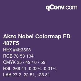 Code couleur: Akzo Nobel Colormap FD - 487F5 | qconv.com