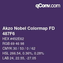 Farbcode: Akzo Nobel Colormap FD - 487F6 | qconv.com