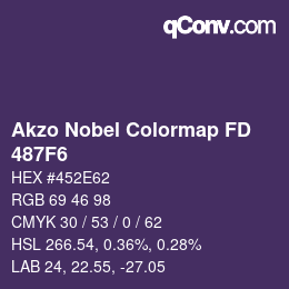 Color code: Akzo Nobel Colormap FD - 487F6 | qconv.com