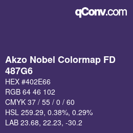 Código de color: Akzo Nobel Colormap FD - 487G6 | qconv.com
