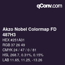 Code couleur: Akzo Nobel Colormap FD - 487H3 | qconv.com