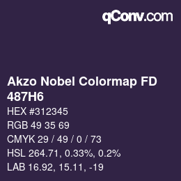 Color code: Akzo Nobel Colormap FD - 487H6 | qconv.com