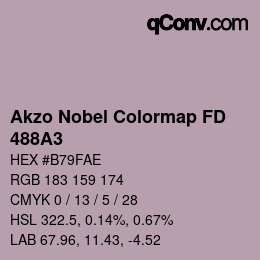 Code couleur: Akzo Nobel Colormap FD - 488A3 | qconv.com